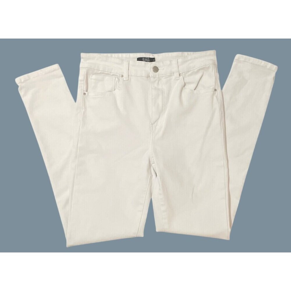Lior Paris Womens White Jackie Skinny Jeans Size 8‎ Classic Preppy Comfort